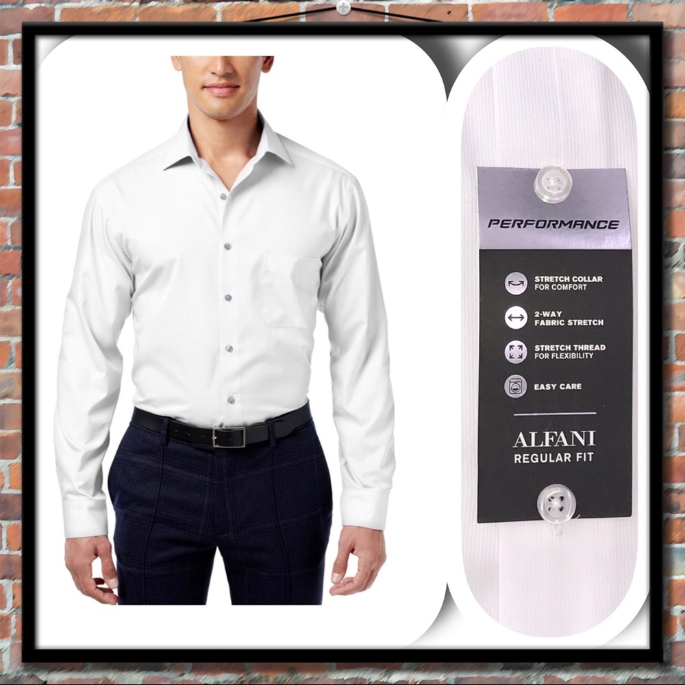 Alfani Performance Men’s White Dress Shirt